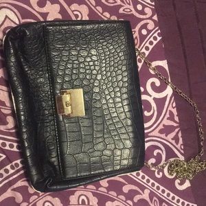 Forever 21 black and gold bag